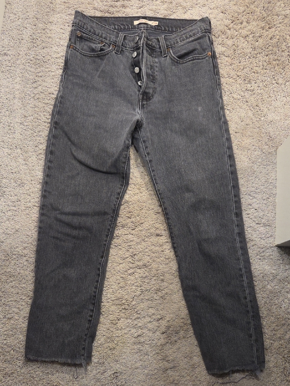 Levi's Straight Leg Jeans in Washed Black